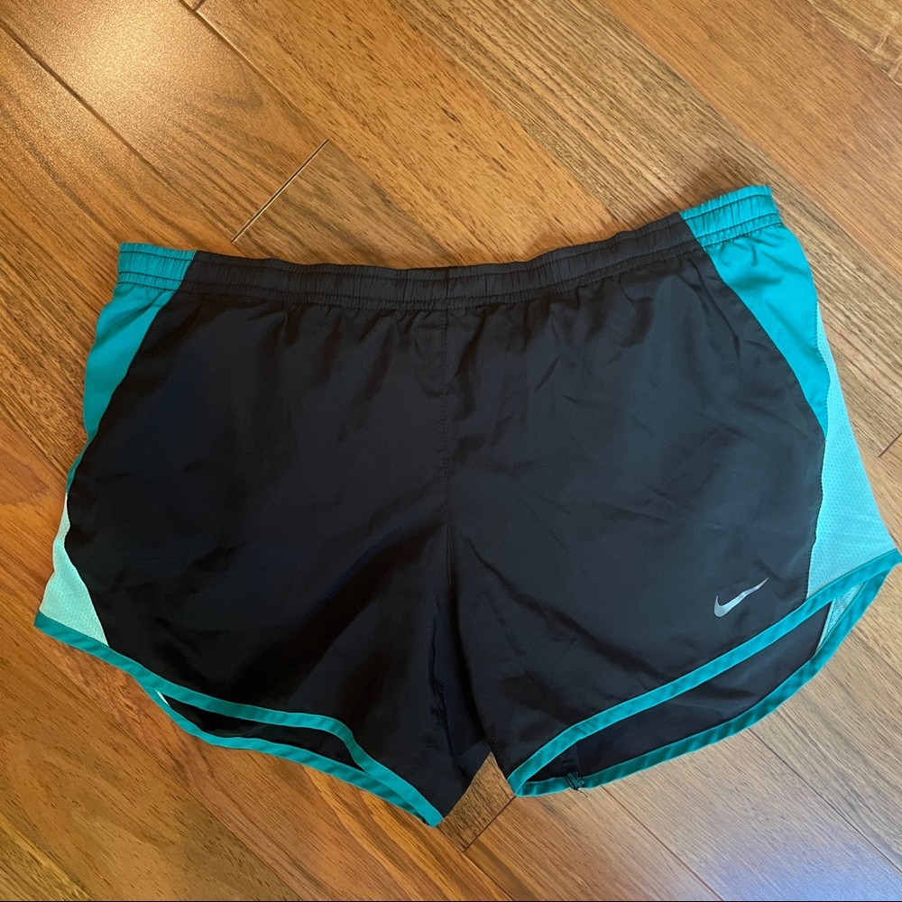 Nike Women’s Dry 10K Running Shorts in Black with Blue Accents - XS